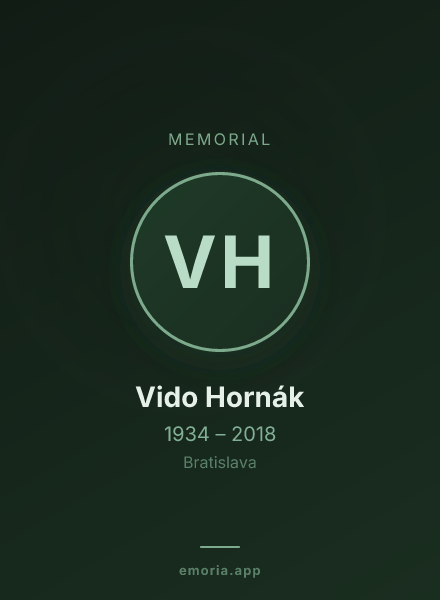 Memorial portrait of Vido Hornák