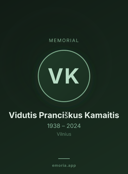 Memorial portrait of Vidutis Pranciškus Kamaitis