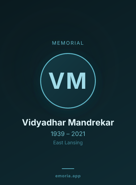 Memorial portrait of Vidyadhar Mandrekar