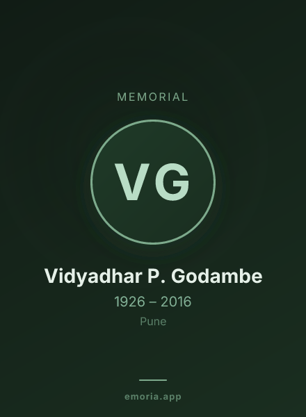 Memorial portrait of Vidyadhar P. Godambe