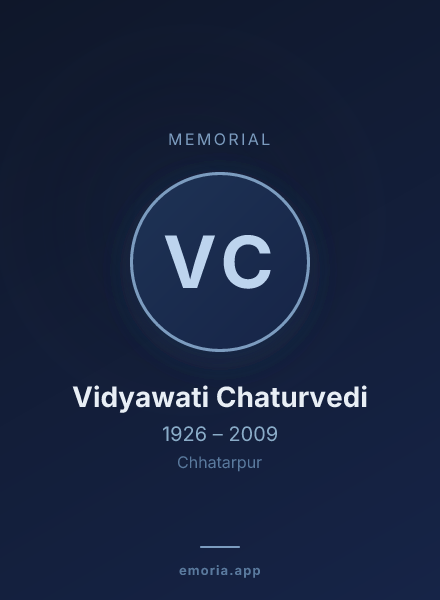 Memorial portrait of Vidyawati Chaturvedi