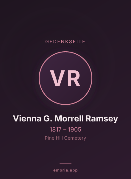 Gedenkportrait von Vienna G. Morrell Ramsey