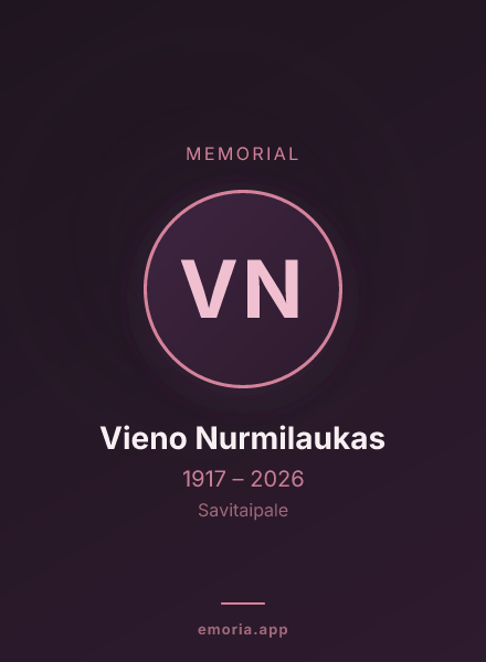 Memorial portrait of Vieno Nurmilaukas