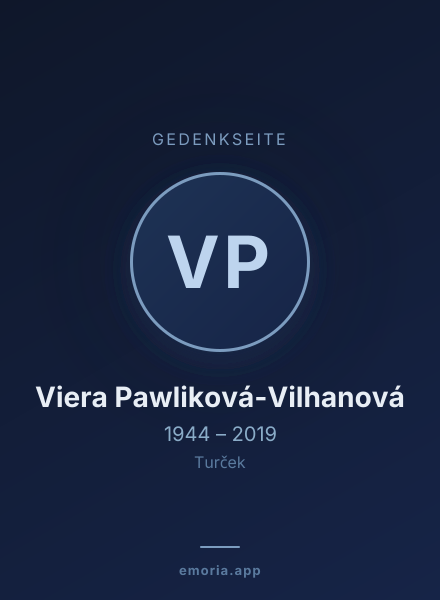 Gedenkportrait von Viera Pawliková-Vilhanová