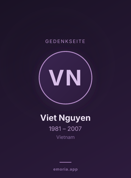 Gedenkportrait von Viet Nguyen