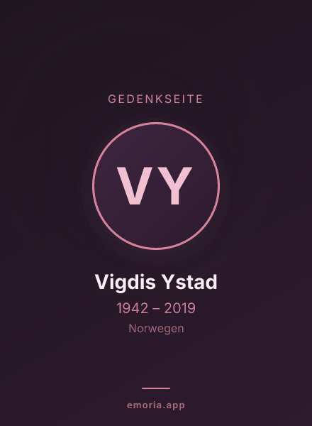 Gedenkportrait von Vigdis Ystad