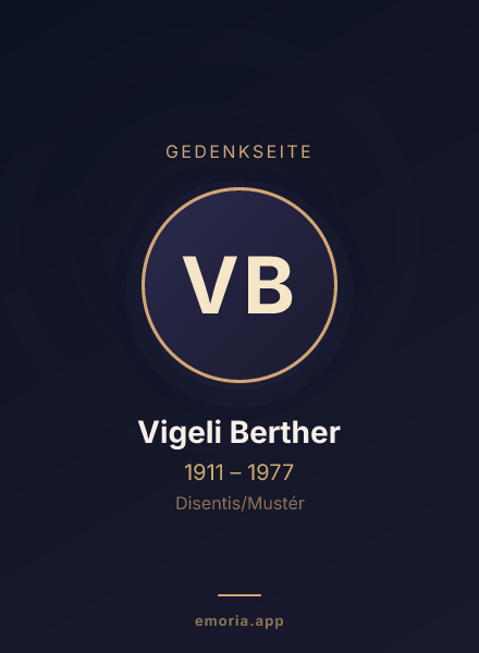 Gedenkportrait von Vigeli Berther