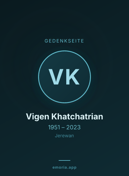 Gedenkportrait von Vigen Khatchatrian
