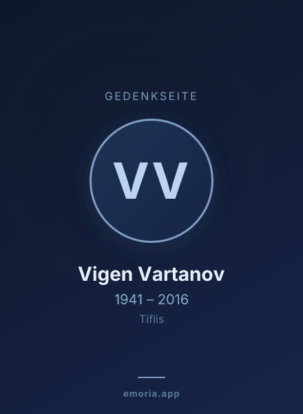 Gedenkportrait von Vigen Vartanov