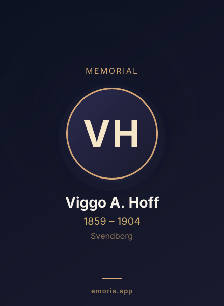 Memorial portrait of Viggo A. Hoff