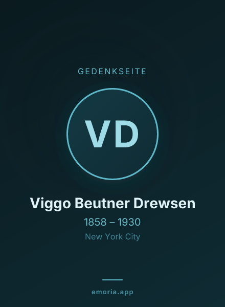 Gedenkportrait von Viggo Beutner Drewsen