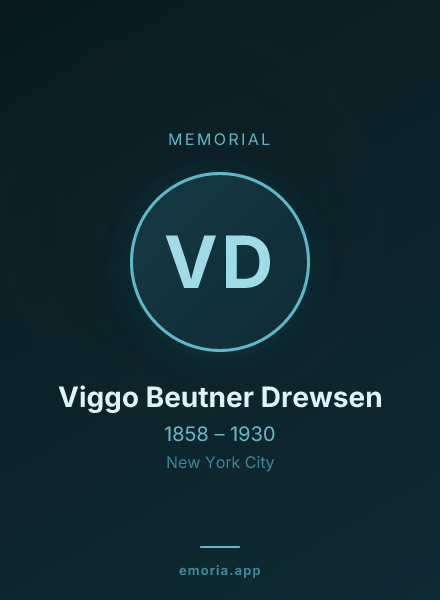 Memorial portrait of Viggo Beutner Drewsen