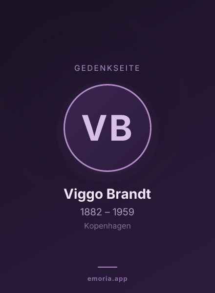 Gedenkportrait von Viggo Brandt