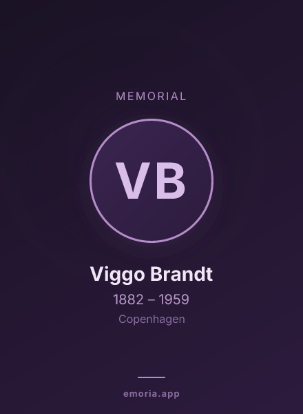 Memorial portrait of Viggo Brandt