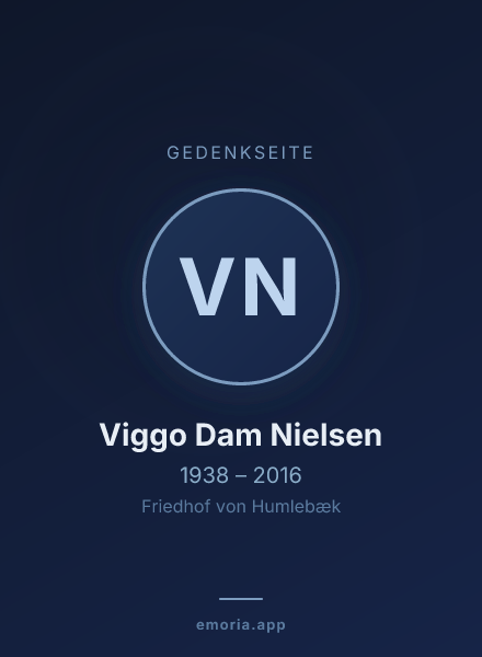 Gedenkportrait von Viggo Dam Nielsen