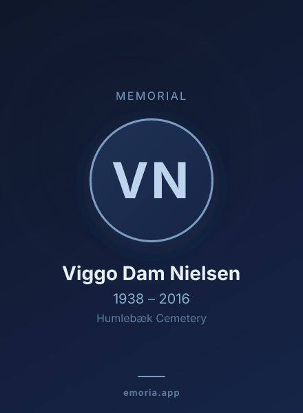 Memorial portrait of Viggo Dam Nielsen