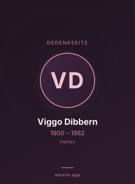 Gedenkportrait von Viggo Dibbern