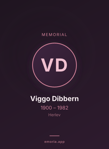 Memorial portrait of Viggo Dibbern