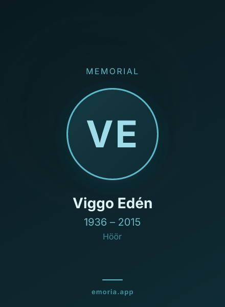 Memorial portrait of Viggo Edén