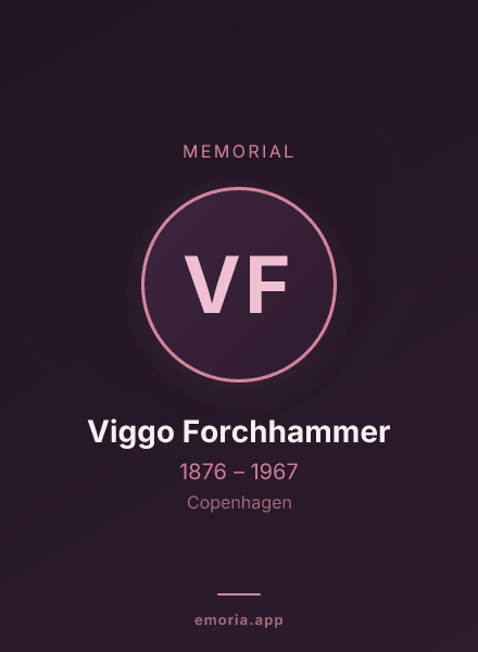 Memorial portrait of Viggo Forchhammer