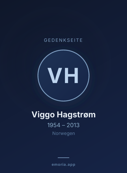 Gedenkportrait von Viggo Hagstrøm