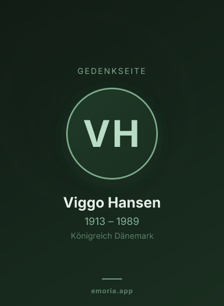 Gedenkportrait von Viggo Hansen