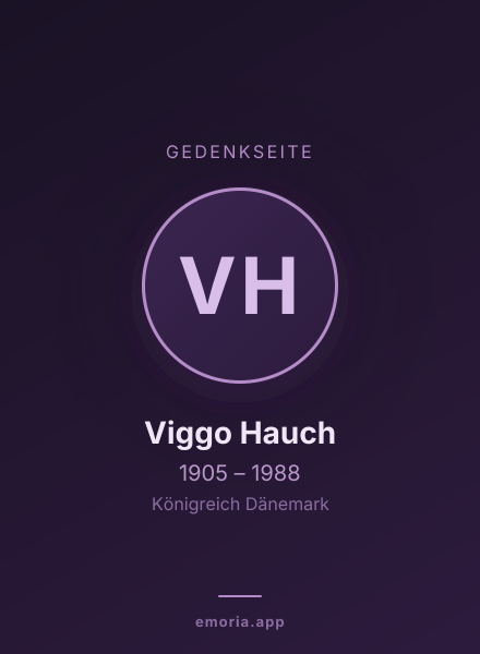 Gedenkportrait von Viggo Hauch