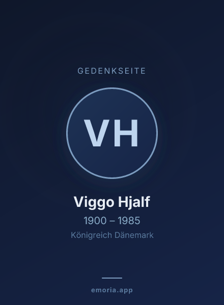 Gedenkportrait von Viggo Hjalf