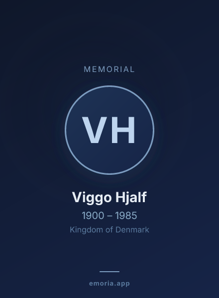 Memorial portrait of Viggo Hjalf