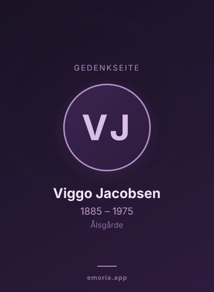 Gedenkportrait von Viggo Jacobsen