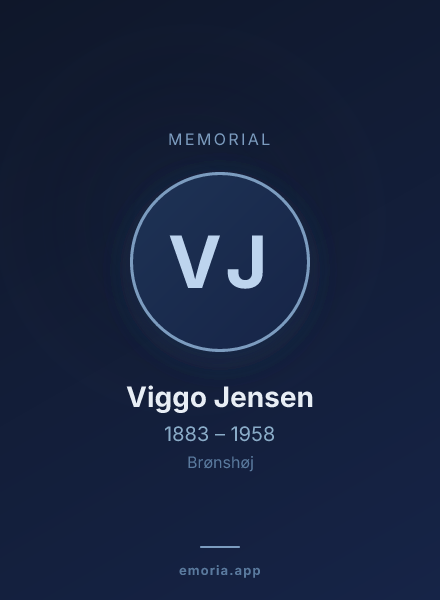 Memorial portrait of Viggo Jensen