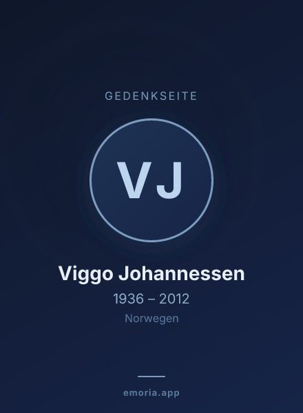 Gedenkportrait von Viggo Johannessen