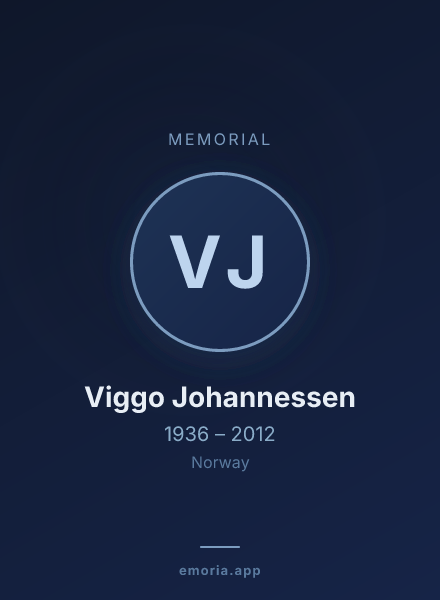 Memorial portrait of Viggo Johannessen