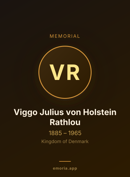 Memorial portrait of Viggo Julius von Holstein Rathlou