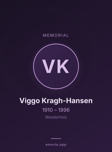 Memorial portrait of Viggo Kragh-Hansen