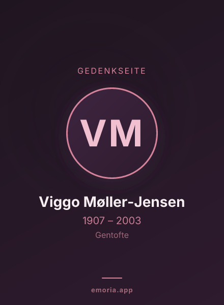 Gedenkportrait von Viggo Møller-Jensen