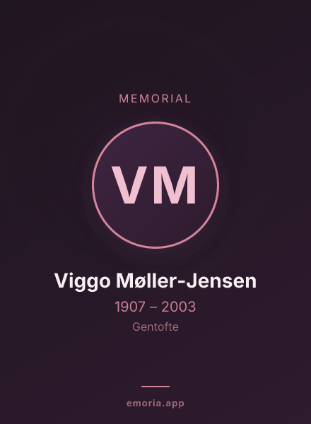 Memorial portrait of Viggo Møller-Jensen