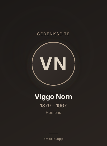 Gedenkportrait von Viggo Norn