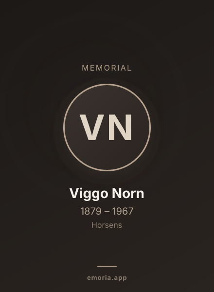 Memorial portrait of Viggo Norn