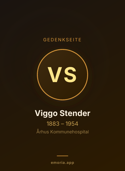 Gedenkportrait von Viggo Stender
