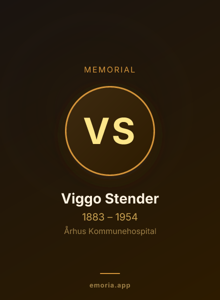 Memorial portrait of Viggo Stender