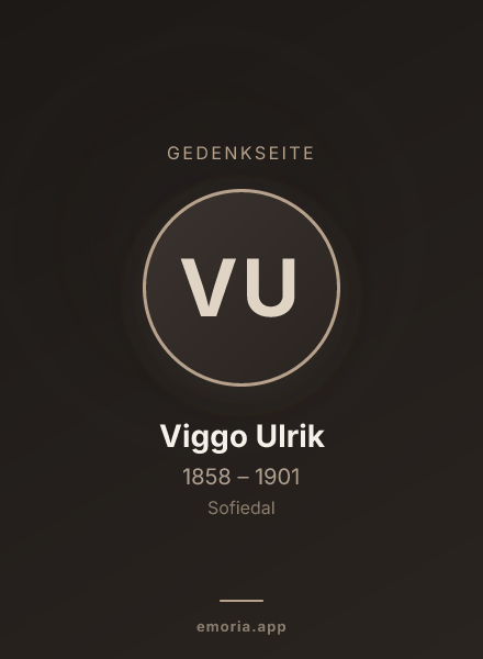 Gedenkportrait von Viggo Ulrik