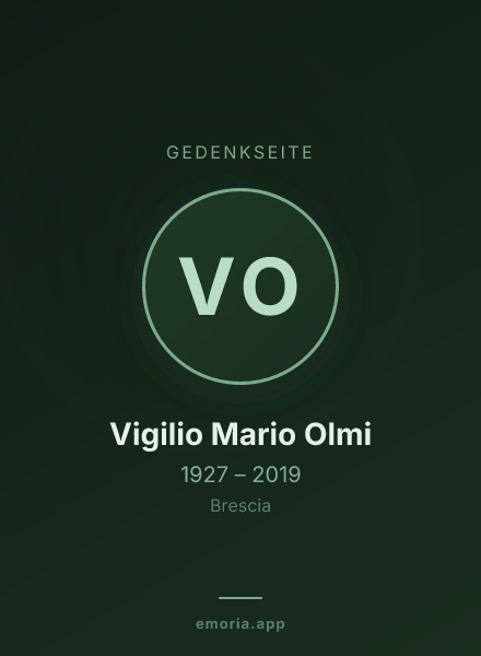 Gedenkportrait von Vigilio Mario Olmi