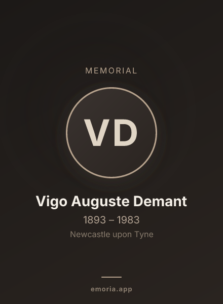 Memorial portrait of Vigo Auguste Demant