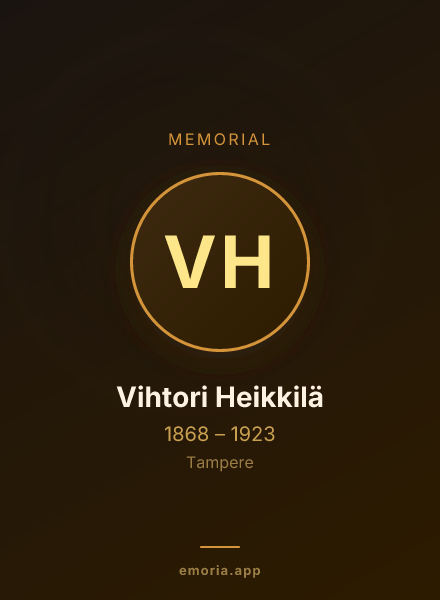 Memorial portrait of Vihtori Heikkilä