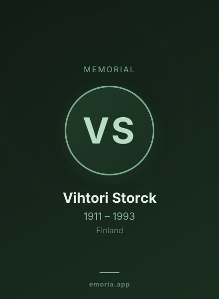 Memorial portrait of Vihtori Storck