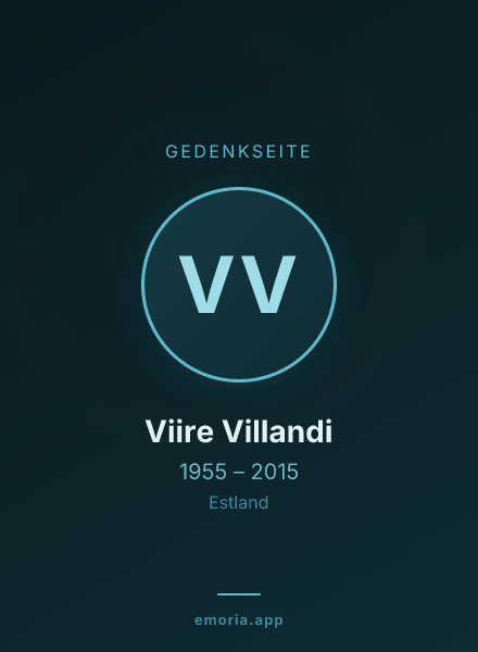 Gedenkportrait von Viire Villandi