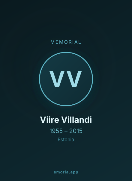 Memorial portrait of Viire Villandi