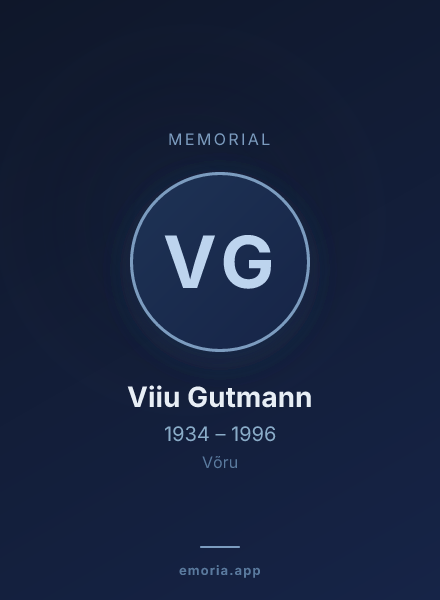 Memorial portrait of Viiu Gutmann