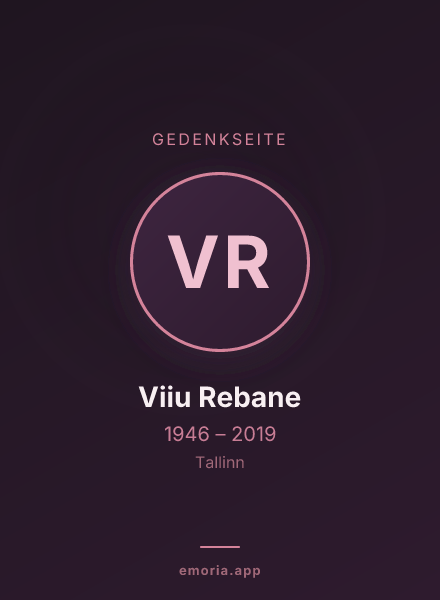 Gedenkportrait von Viiu Rebane